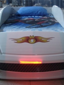 Thunderbird White Racing Car Beds